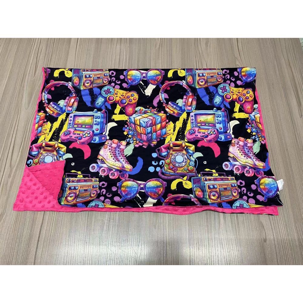 Retro‎ 80's Style Kids Minky Blanket